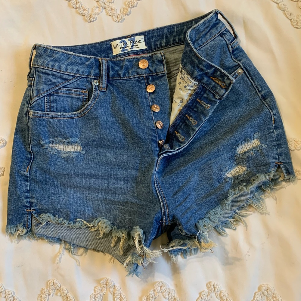 Free people jean shorts